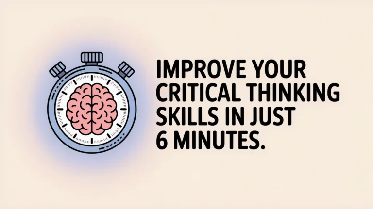 Improve Your Critical Thinking Skills in Just 6 Minutes