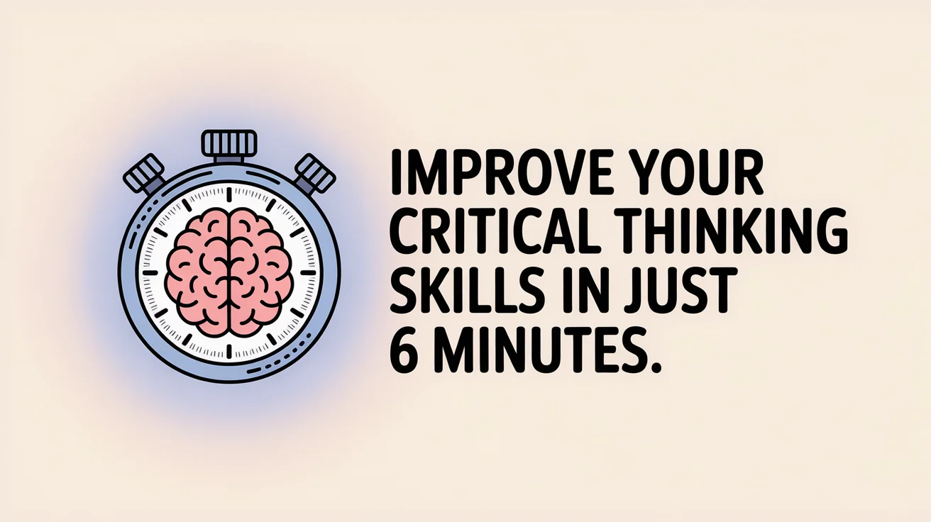 Improve Your Critical Thinking Skills in Just 6 Minutes