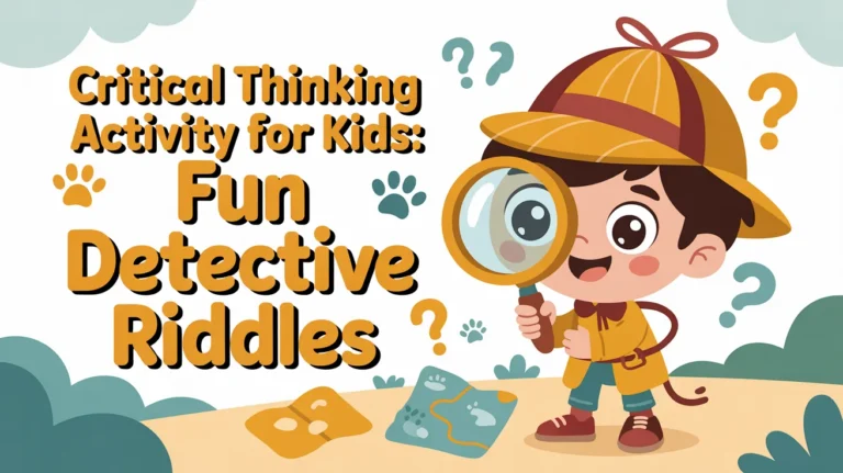Critical Thinking Activity for Kids: Fun Detective Riddles